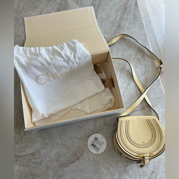 NWT Chloe round mini Marcie bag, Softie Yellow - Picture 9 of 12